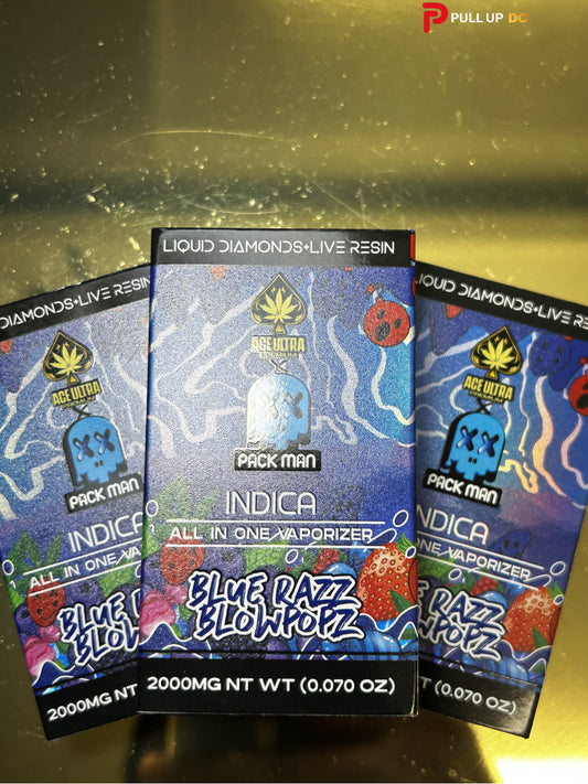 Blue Razz Blowpopz : Indica (2g Disposables)